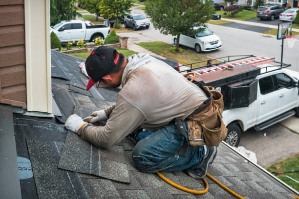 Professional Emergency Roof Repair technician working in Cairnbrook, PA